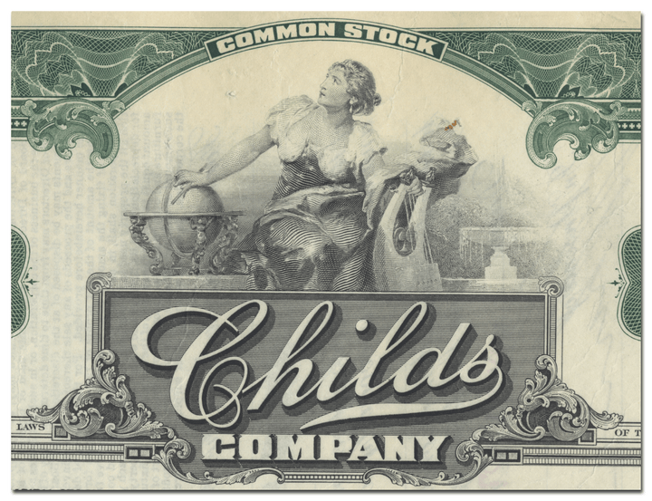 Childs Company Stock Certificate