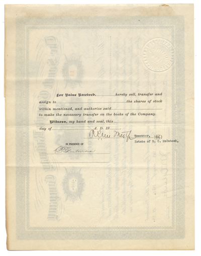 South Georgia Railway Company Stock Certificate