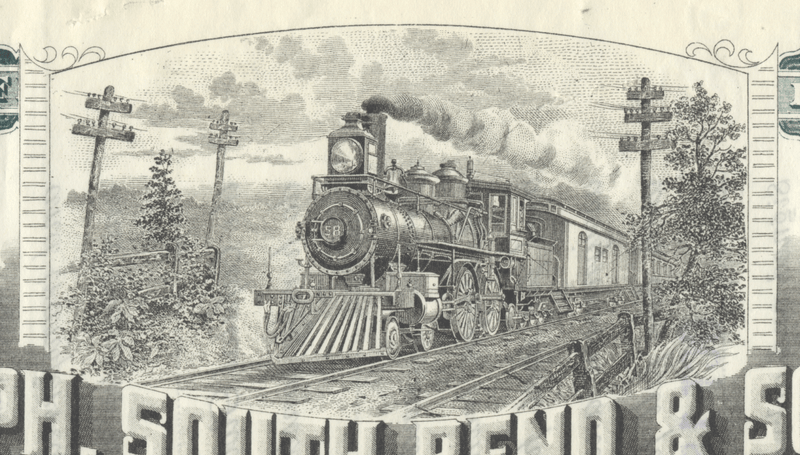 St. Joseph, South Bend & Southern Railroad Company Stock Certificate