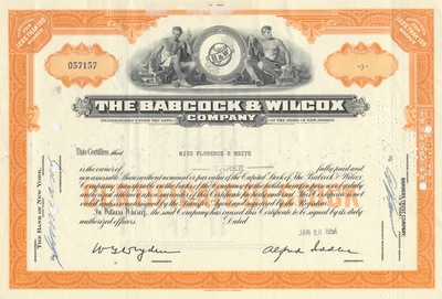 Babcock & Wilcox Company Stock Certificate