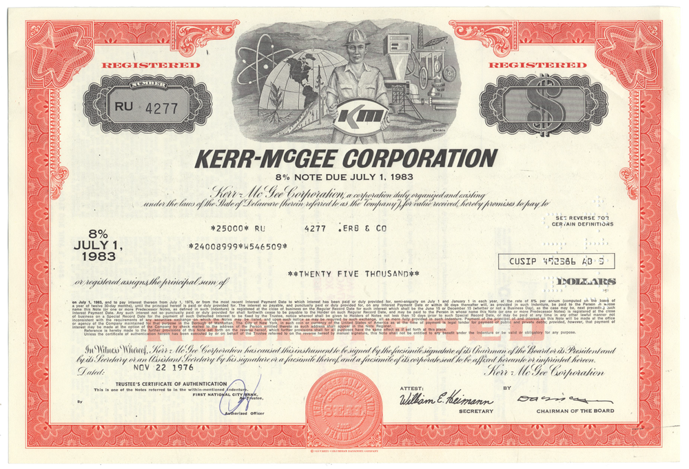 Kerr-McGee Corporation Bond Certificate
