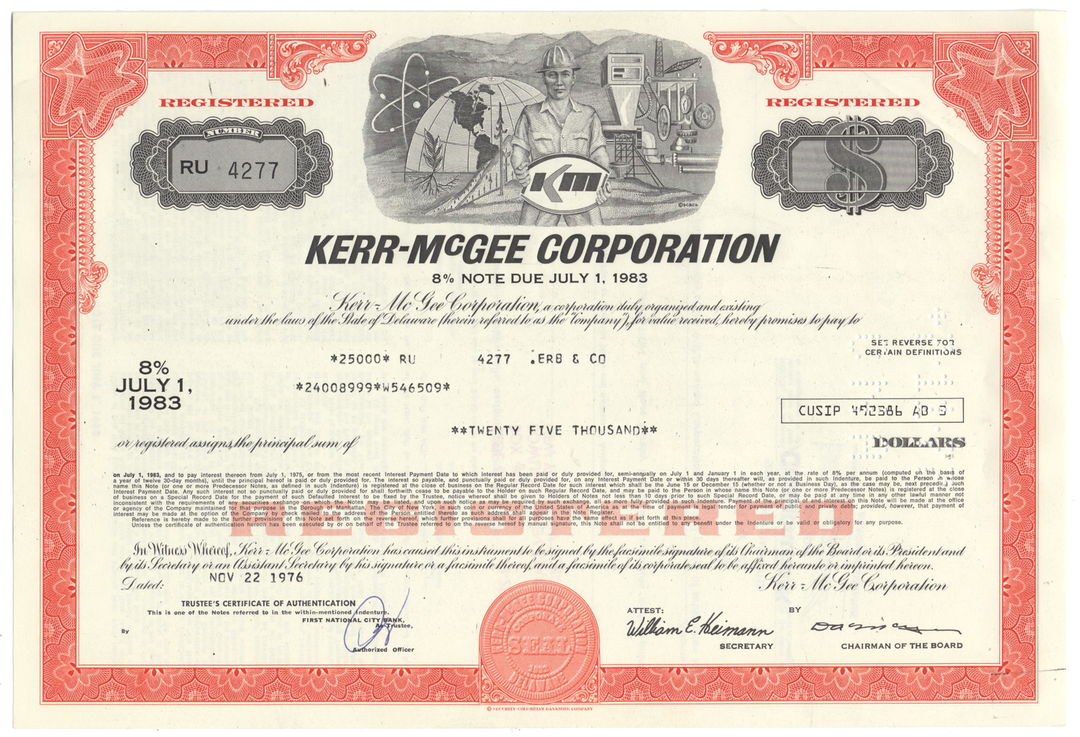 Kerr-McGee Corporation Bond Certificate