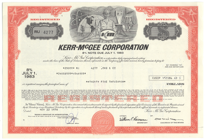 Kerr-McGee Corporation Bond Certificate