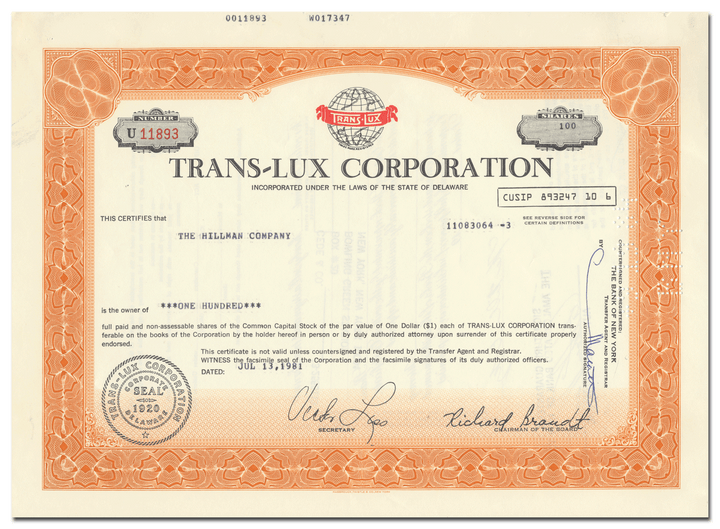 Trans-Lux Corporation