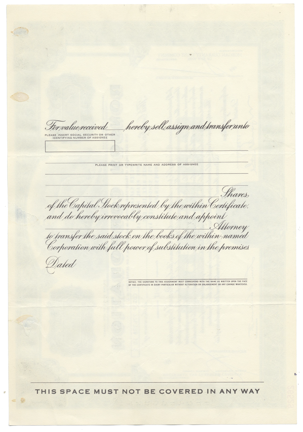 Ronson Corporation Stock Certificate