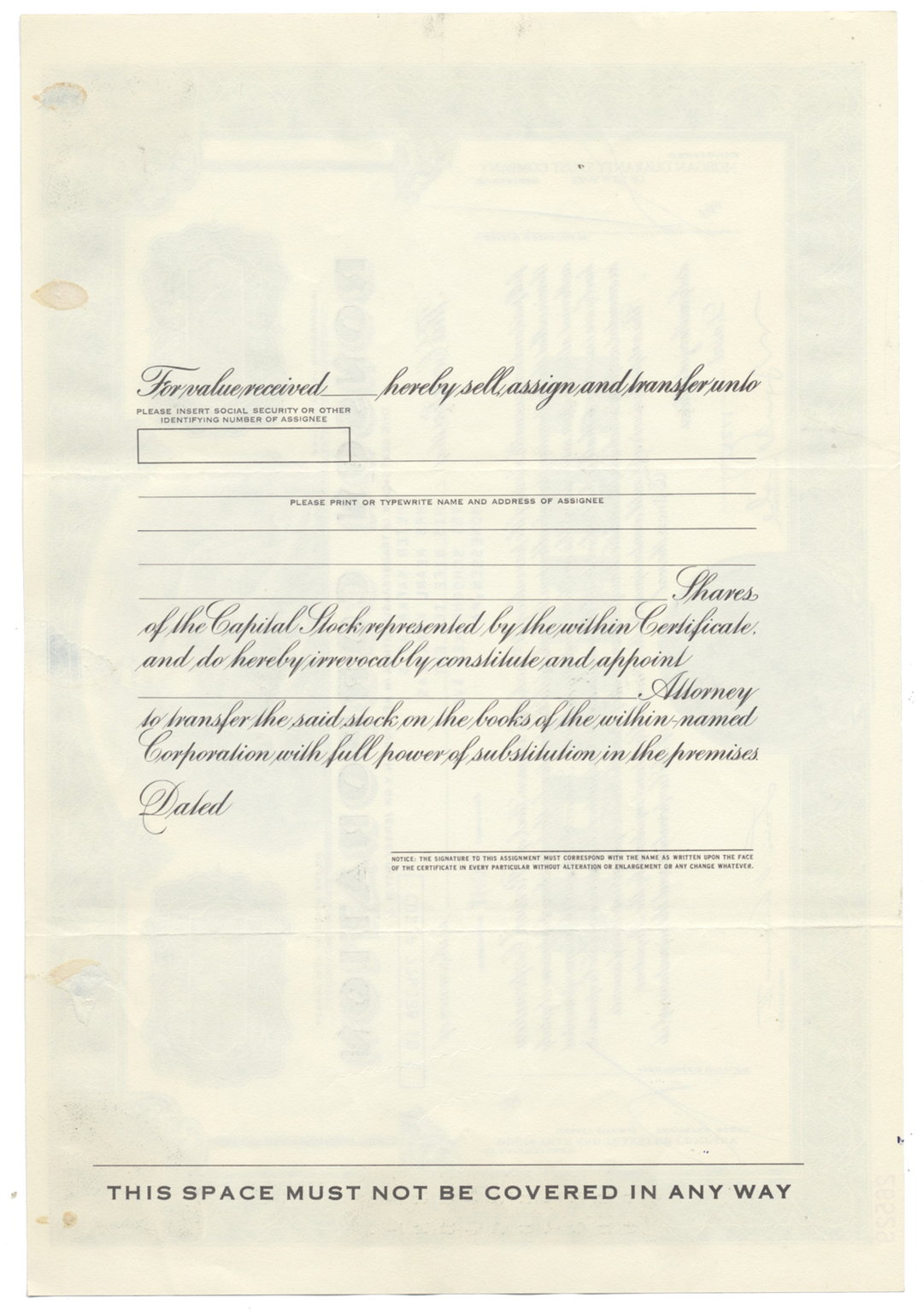 Ronson Corporation Stock Certificate