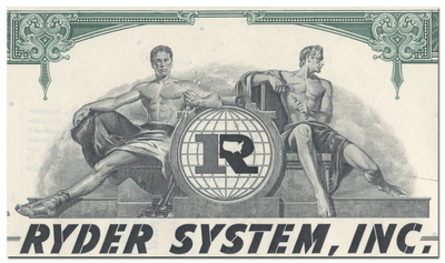 Ryder System, Inc. Stock Certificate