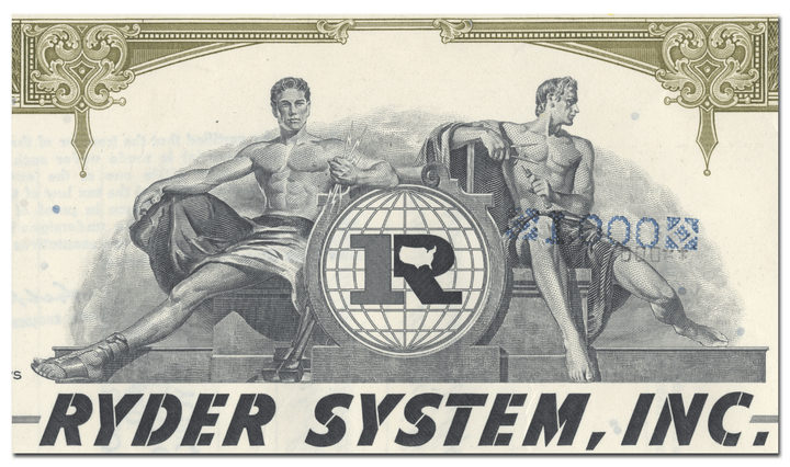 Ryder System, Inc. Stock Certificate