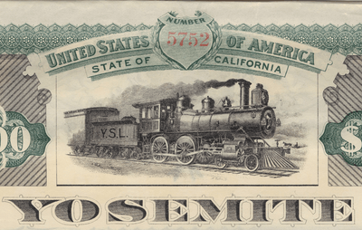 Yosemite Short Line Railway Company Bond Certificate
