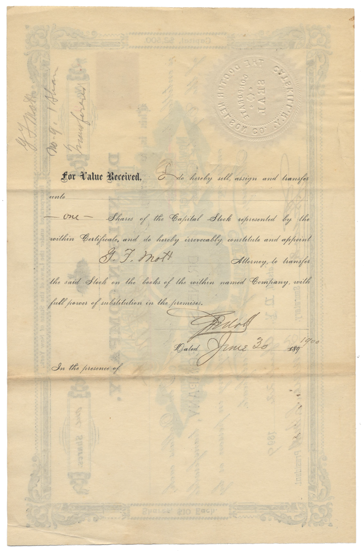 Dr. Nelson Company Stock Certificate