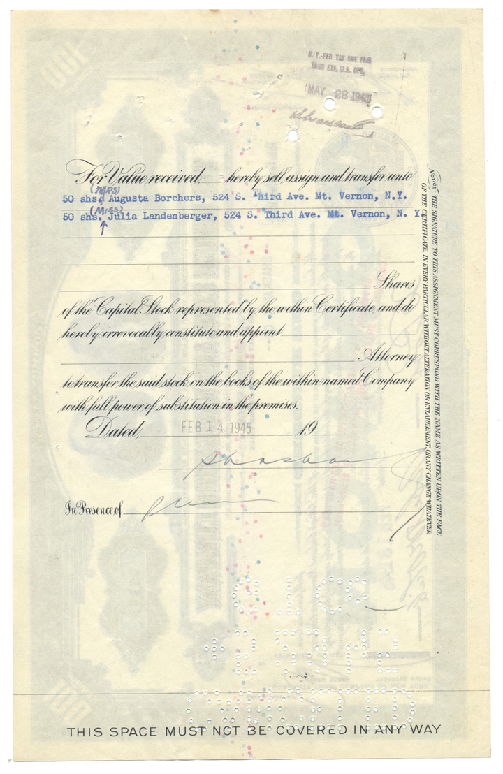 Lehigh Coal and Navigation Company Stock Certificate