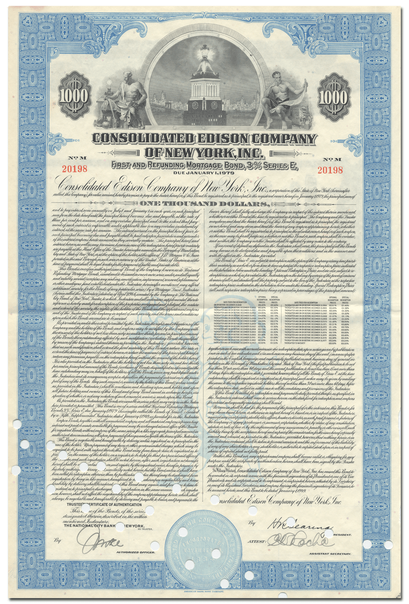 Consolidated Edison Company of New York, Inc. Bond Certificate