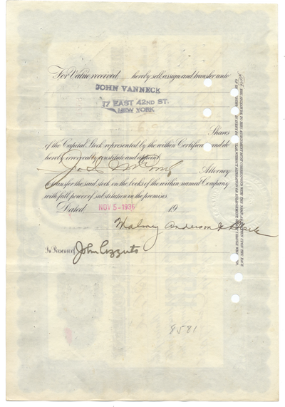 Joseph Dixon Crucible Company Stock Certificate