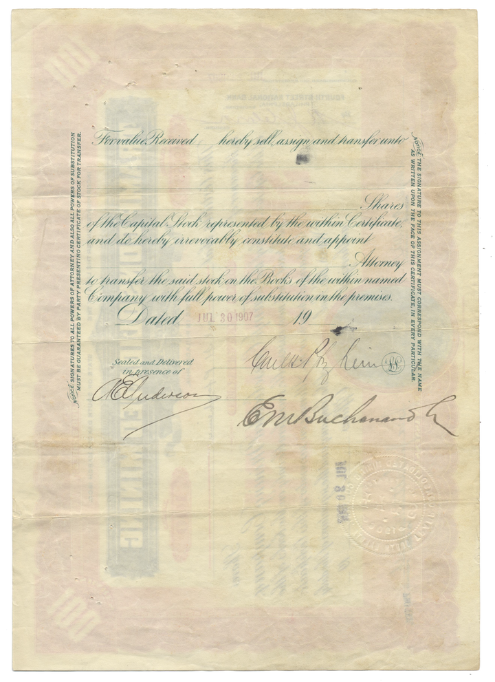 Tramp Consolidated Mining Company Stock Certificate