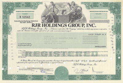 RJR Holdings Group Bond Certificate