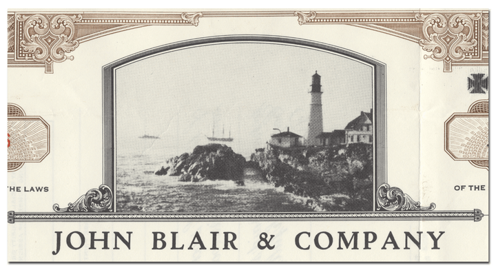 John Blair & Company Stock Certificate