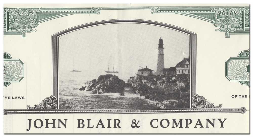 John Blair & Company Stock Certificate