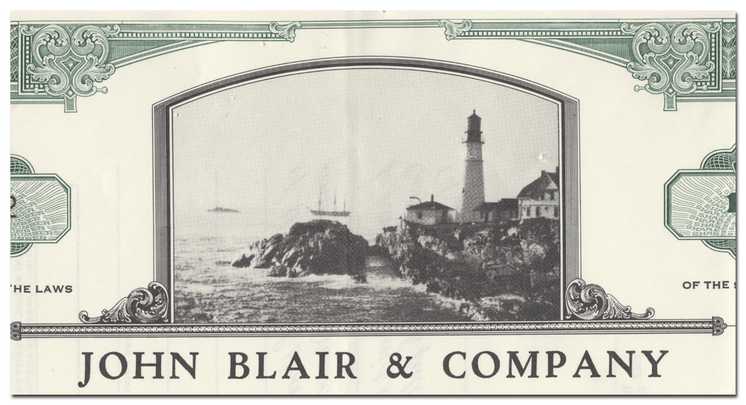 John Blair & Company Stock Certificate