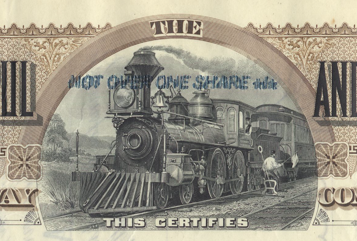 Minneapolis, St. Paul and Sault St. Marie Railway Company Stock Certificate