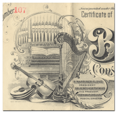 Boston Conservatory of Music Membership Certificate