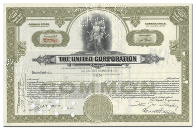 United Corporation Stock Certificate