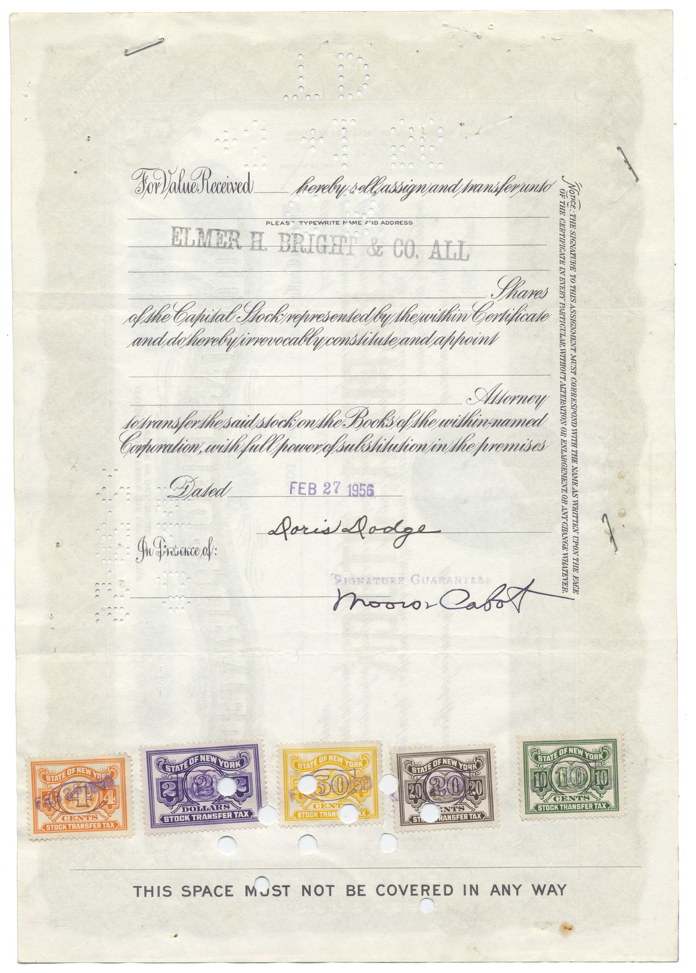 Pullman Incorporated Stock Certificate