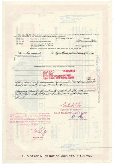 Abacus Fund, Inc. Stock Certificate