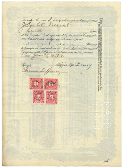 City Railway Company of Dayton, Ohio Stock Certificate