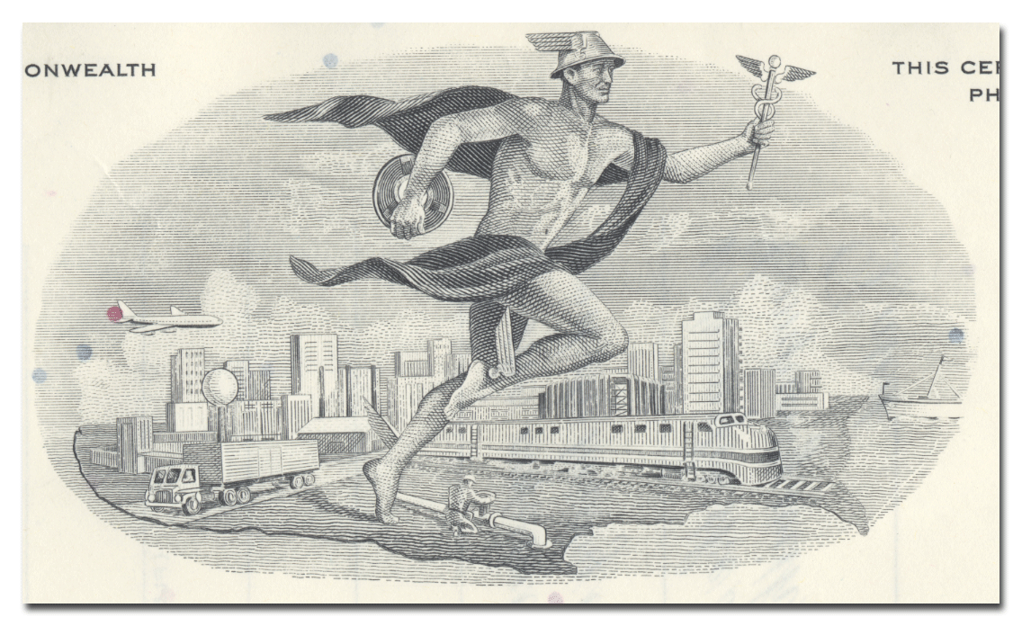 Pennsylvania New York Central Transportation Company Stock Certificate