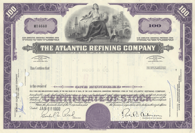 Atlantic Refining Company Stock Certificate