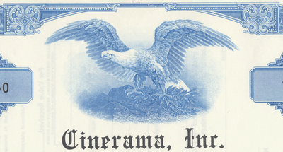 Cinerama, Inc. Stock Certificate