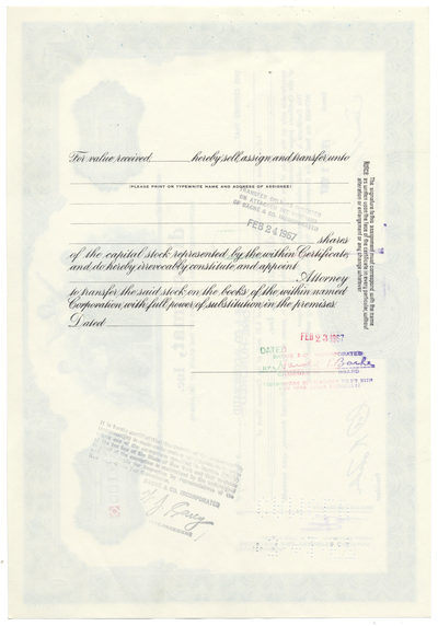 Directomat, Inc. Stock Certificate