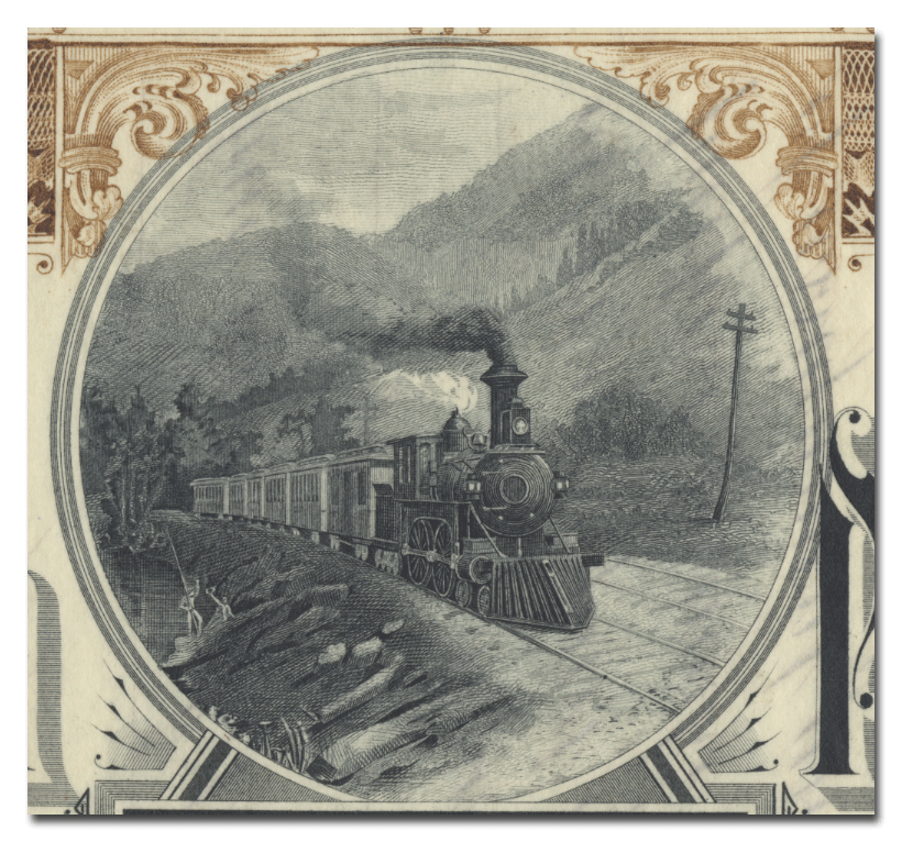 Pennsylvania, Poughkeepsie and Boston Railroad Company Stock Certificate