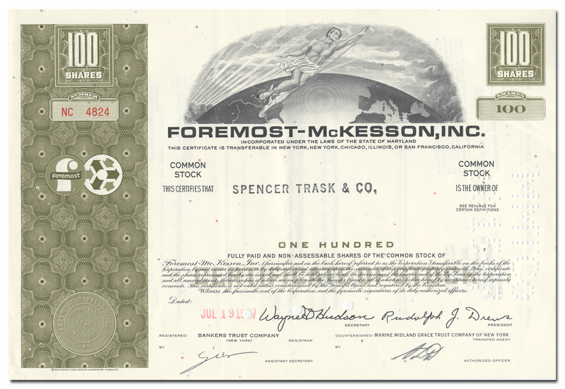 Foremost-McKesson, Inc. Stock Certificate