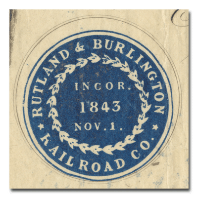 Rutland & Burlington Rail-Road Company Stock Certificate