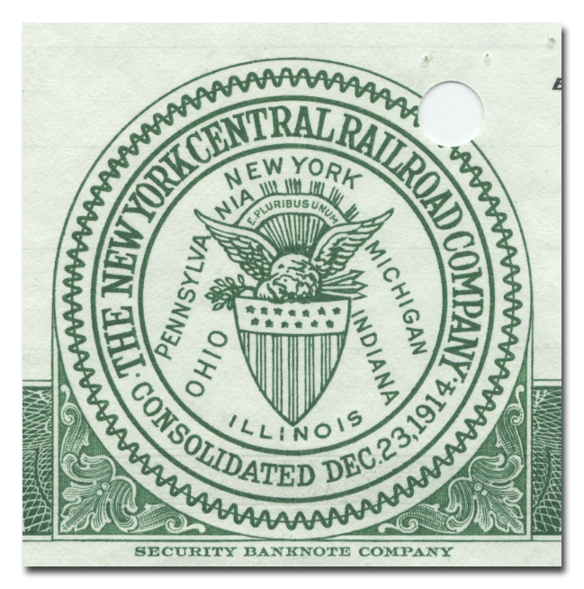 New York Central Railroad Company Bond Certificate