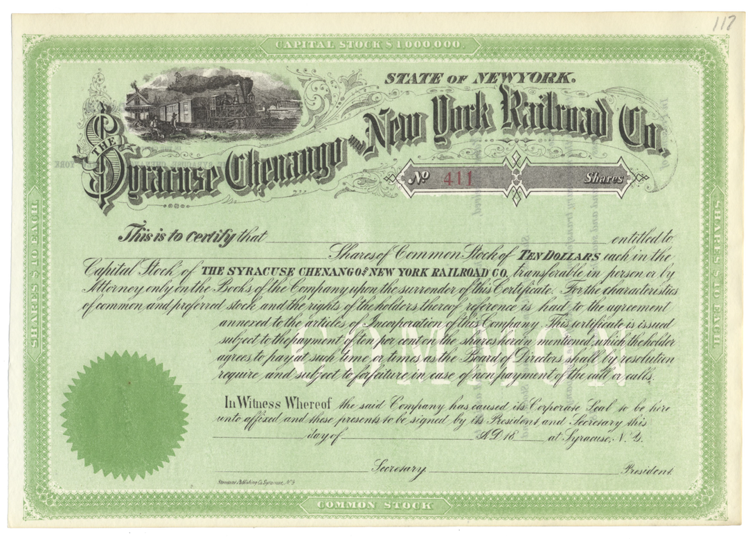 Syracuse, Chenango and New York Railroad Co.