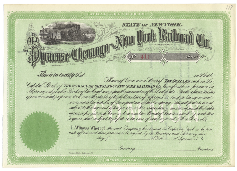 Syracuse, Chenango and New York Railroad Co.