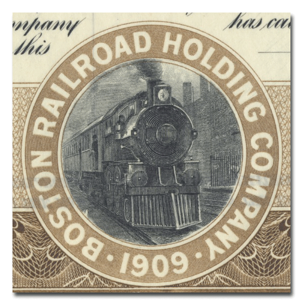 Boston Railroad Holding Company Stock Certificate