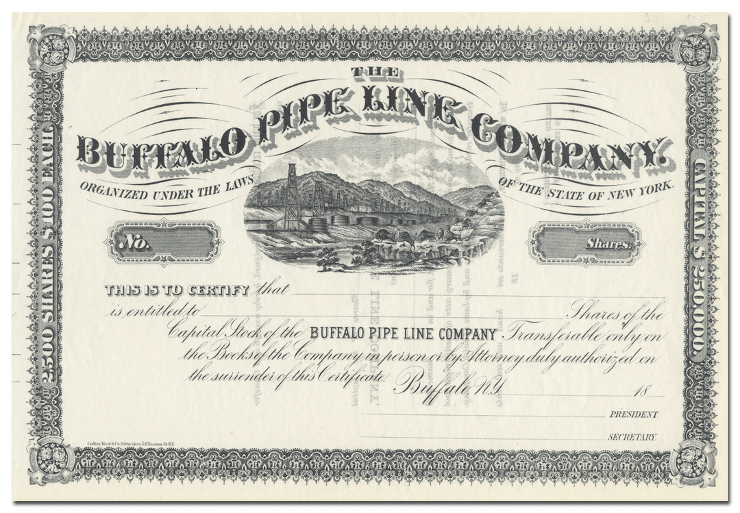 Buffalo Pipe Line Company Stock Certificate