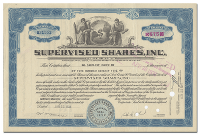 Supervised Shares, Inc. Stock Certificate