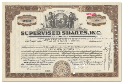 Supervised Shares, Inc. Stock Certificate