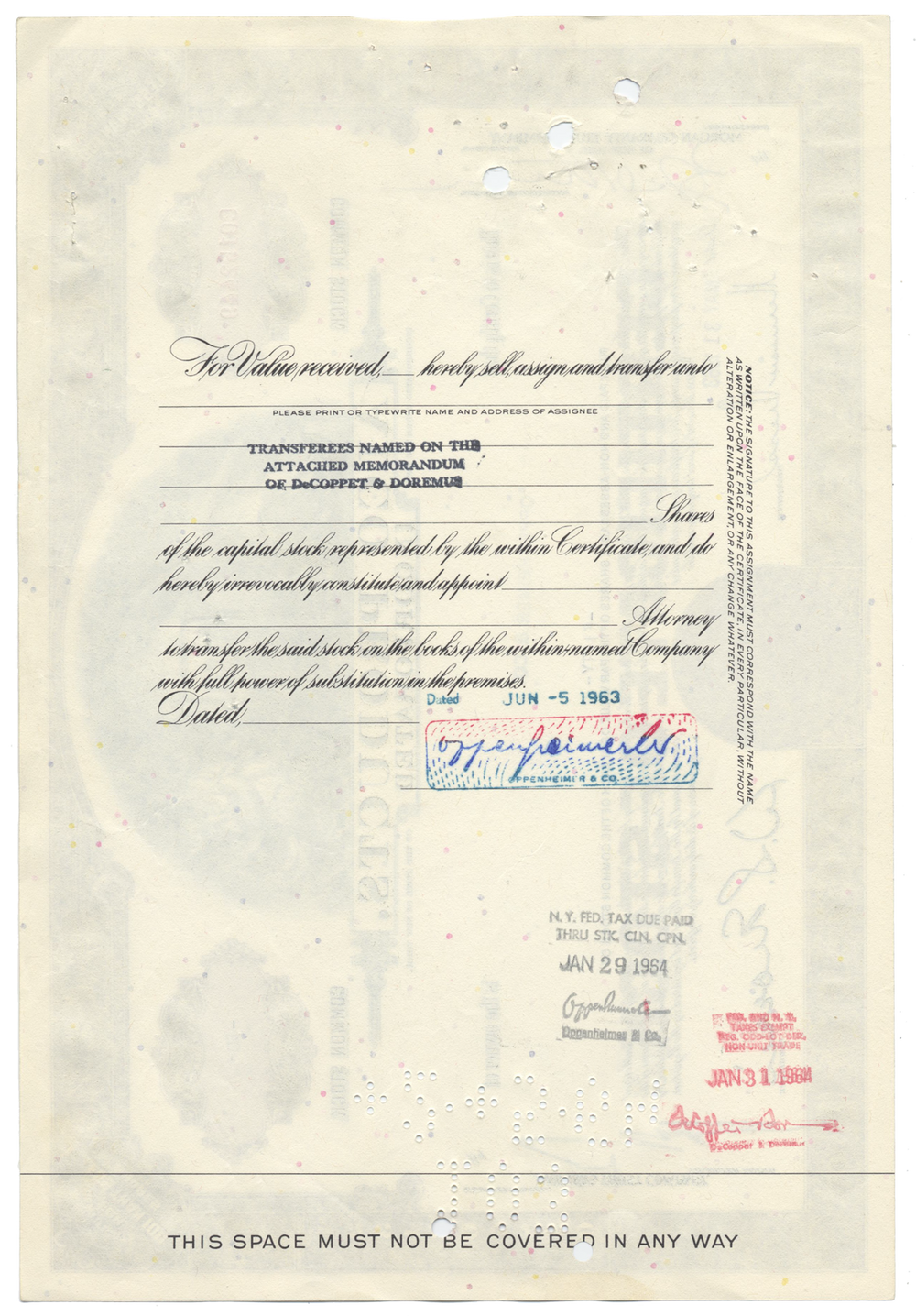 Alco Products, Incorporated Stock Certificate