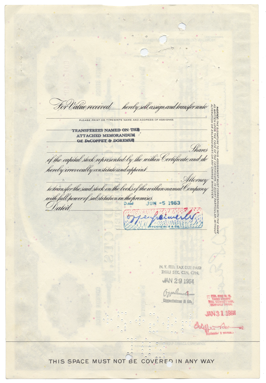 Alco Products, Incorporated Stock Certificate