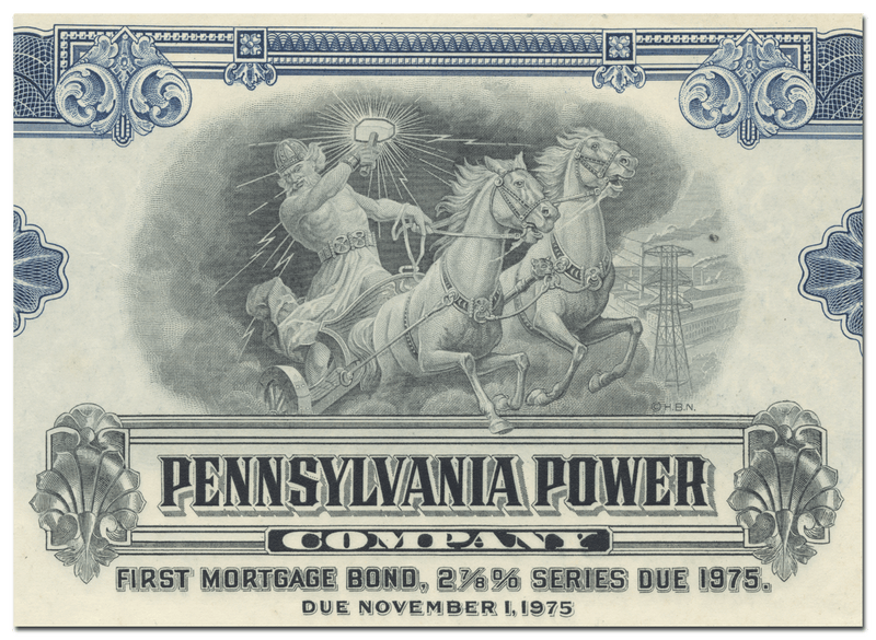 Pennsylvania Power Company Bond Certificate