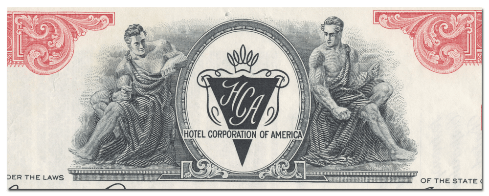 Hotel Corporation of America Stock Certificate