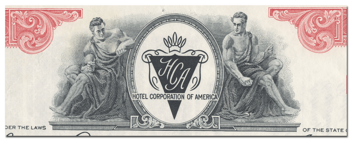 Hotel Corporation of America Stock Certificate