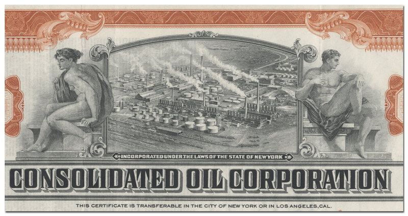 Consolidated Oil Corporation Stock Certificate