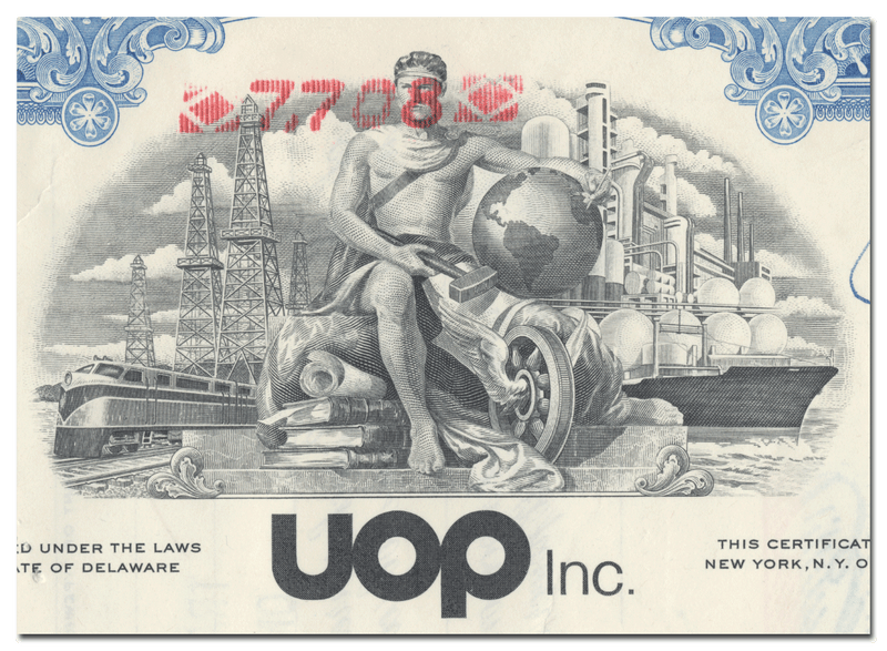 UOP, Inc. Stock Certificate