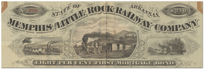 Memphis and Little Rock Railway Company Bond Certificate